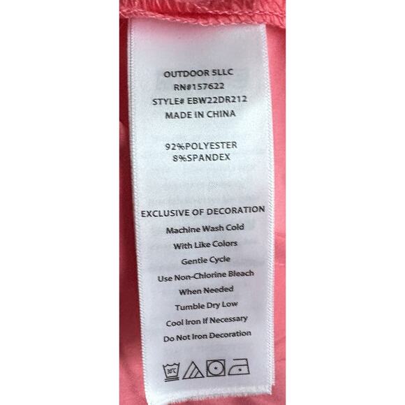 Eddie Bauer Coral V-Neck Tank Dress Size Large Zippered Pockets Size Large - Picture 4 of 4